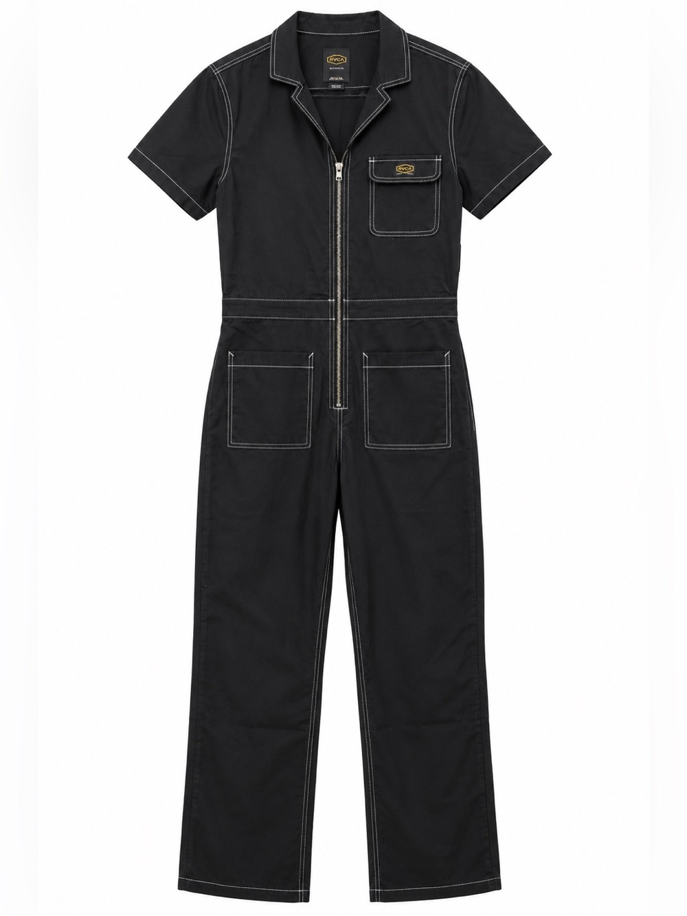 RVCA Spring Shift Workwear Jumpsuit Black Womenβs M 10 NWT